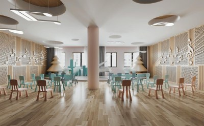 现代幼儿园教室3D模型下载